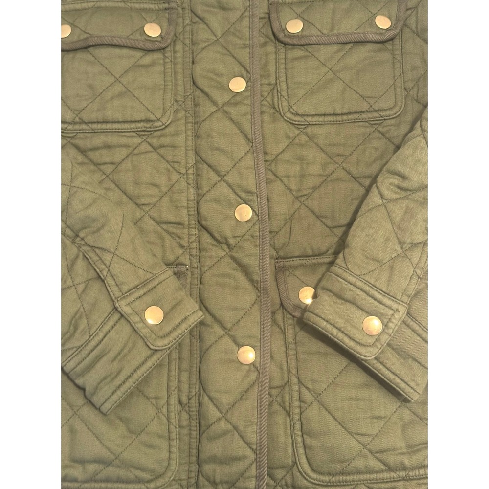 J.Crew Downtown Field Jacket XS Olive Green PrimaLoft Quilted Equestrian Utility - Picture 5 of 11